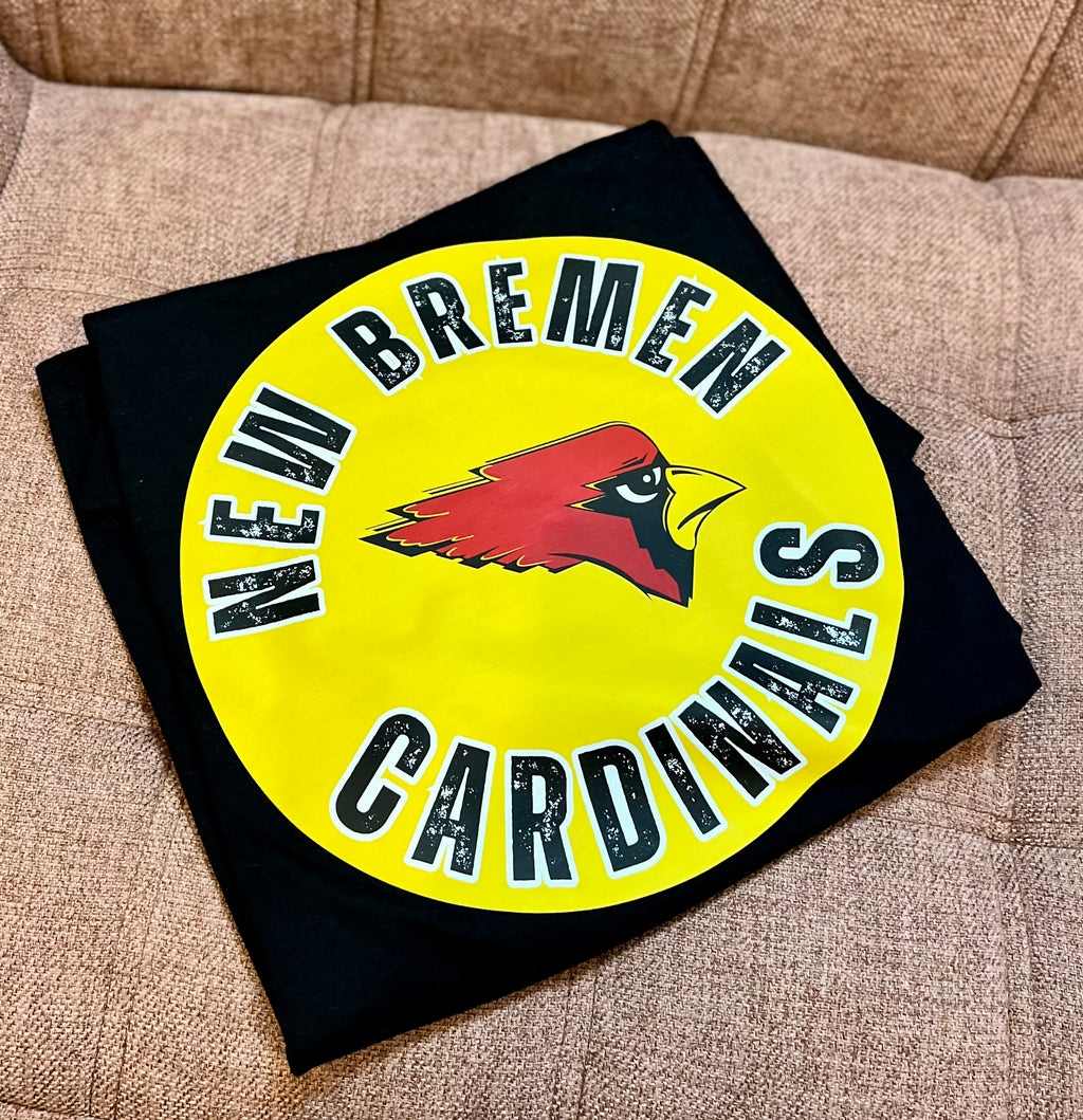 New Bremen Black Cardinals Graphic Tee