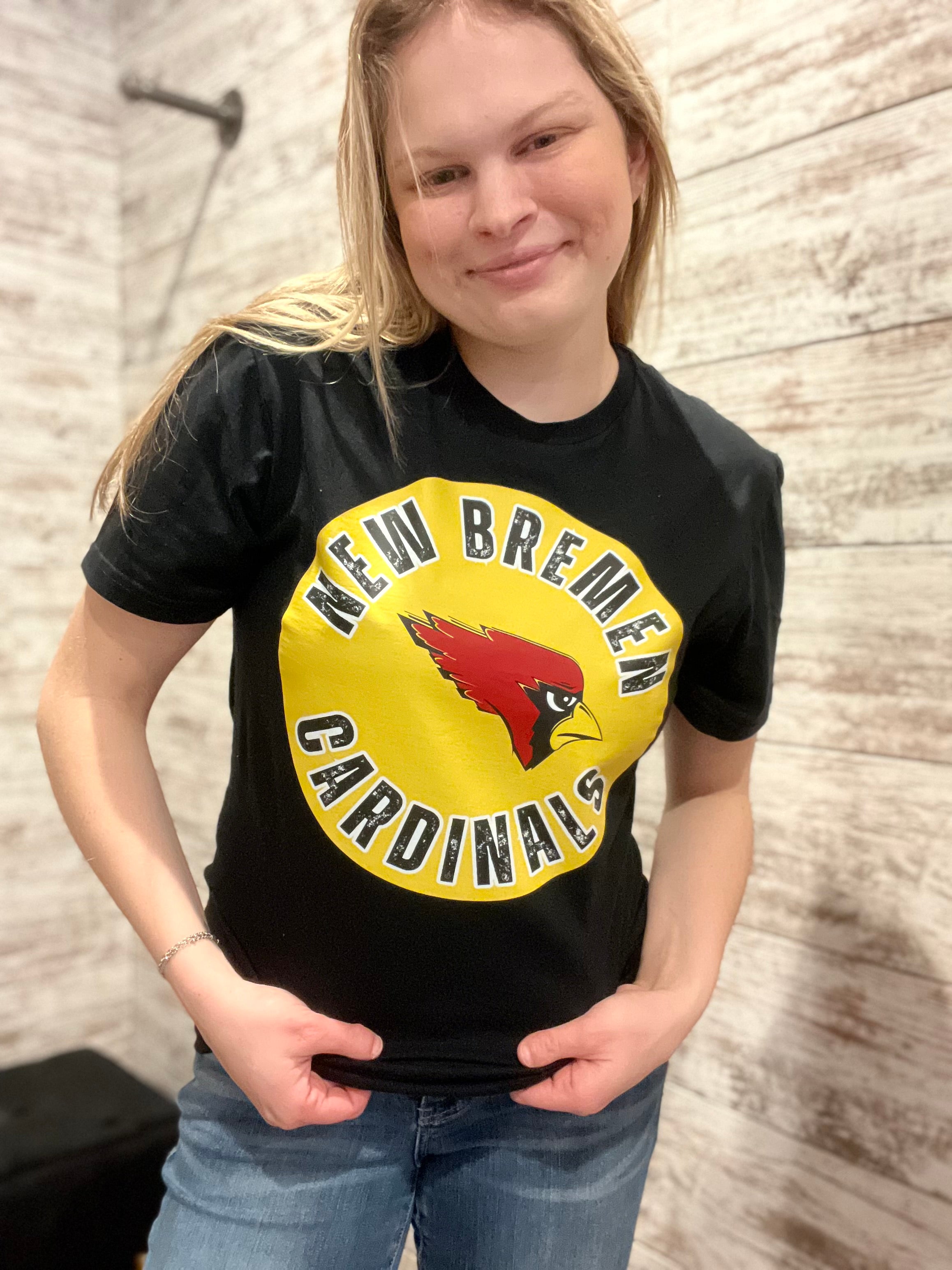 New Bremen Black Cardinals Graphic Tee