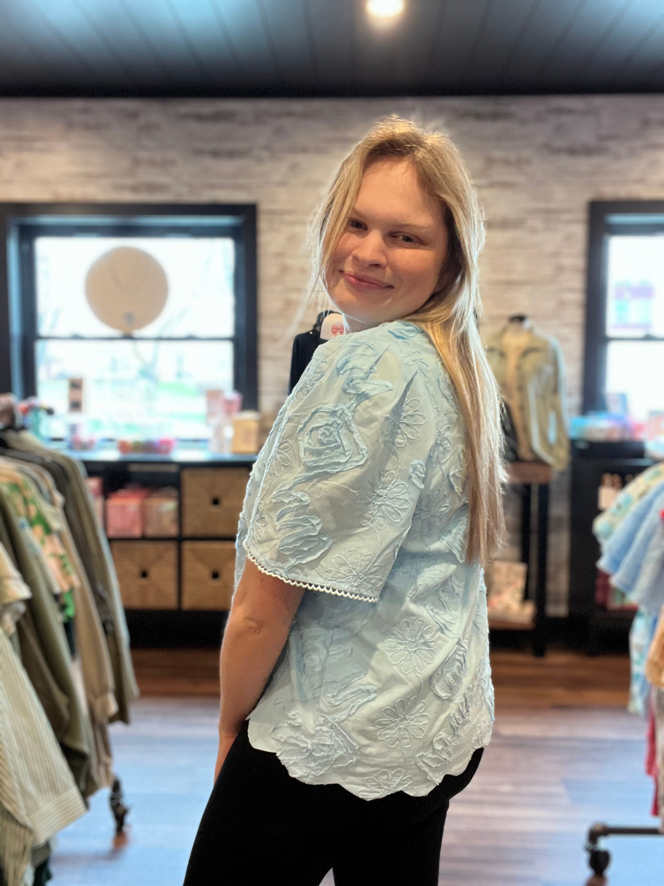 Sky Blue Blouse