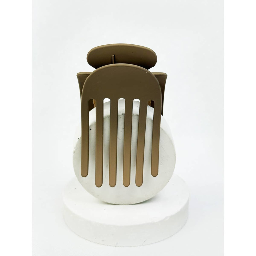 Matte Square Shape Flat Hair Claw Clips