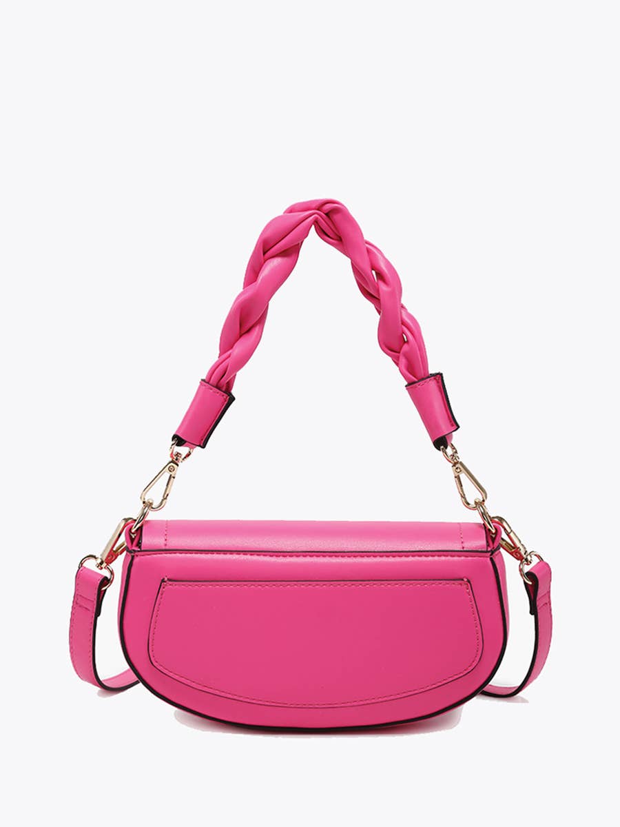 EH2708 Nylah Flapover Crossbody w/ Woven Strap