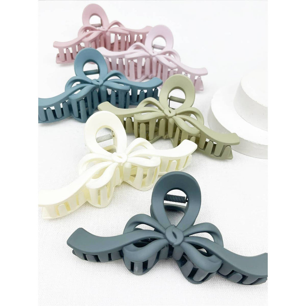 Knotted Bow Soft Tone Matte Hair Claw