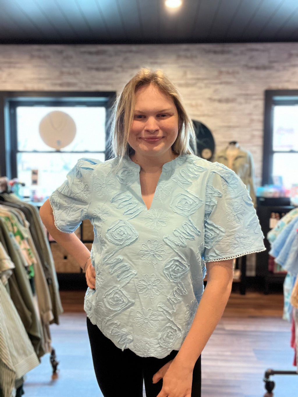 Sky Blue Blouse