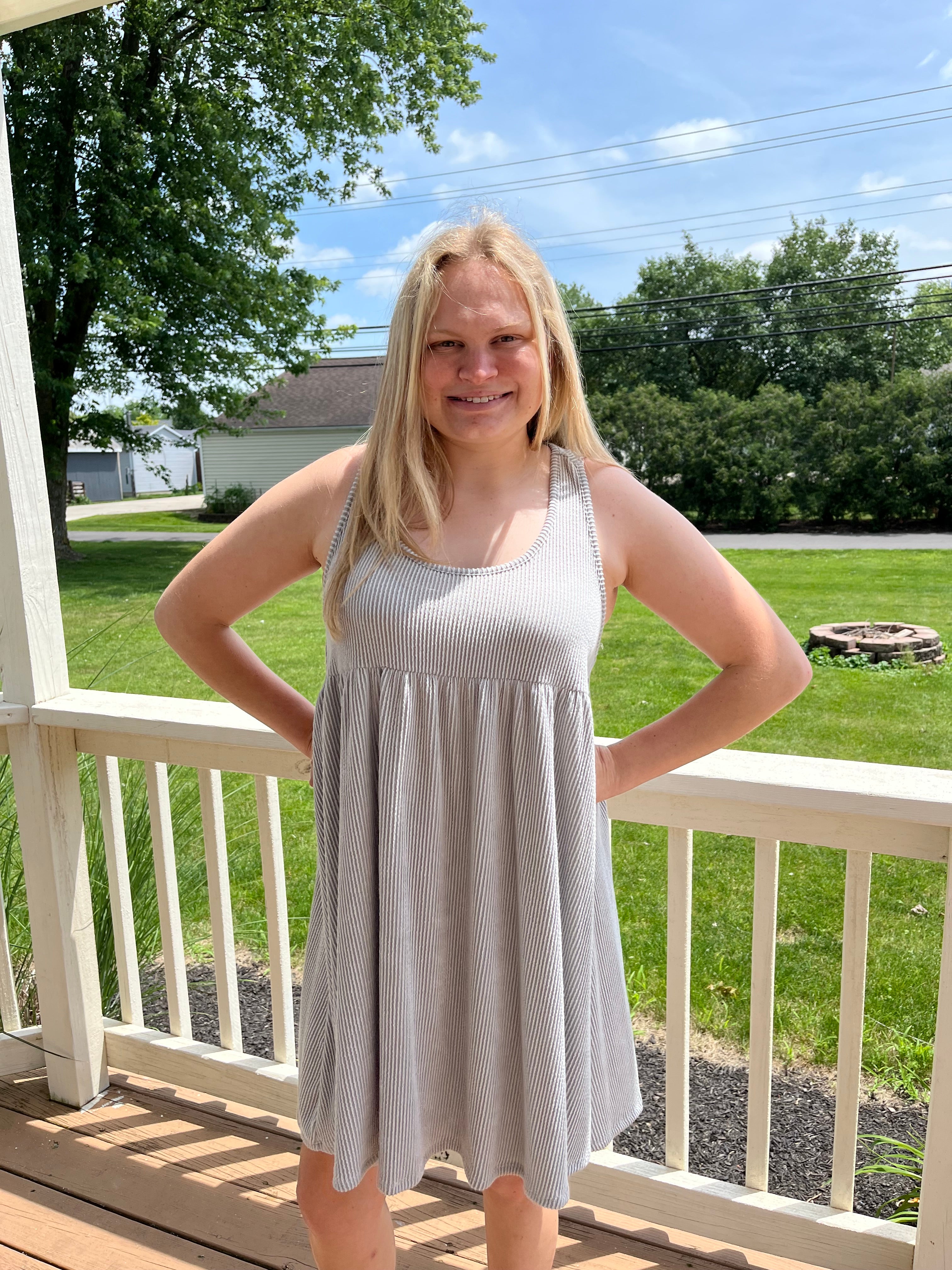 130- Heather Gray Tent Dress