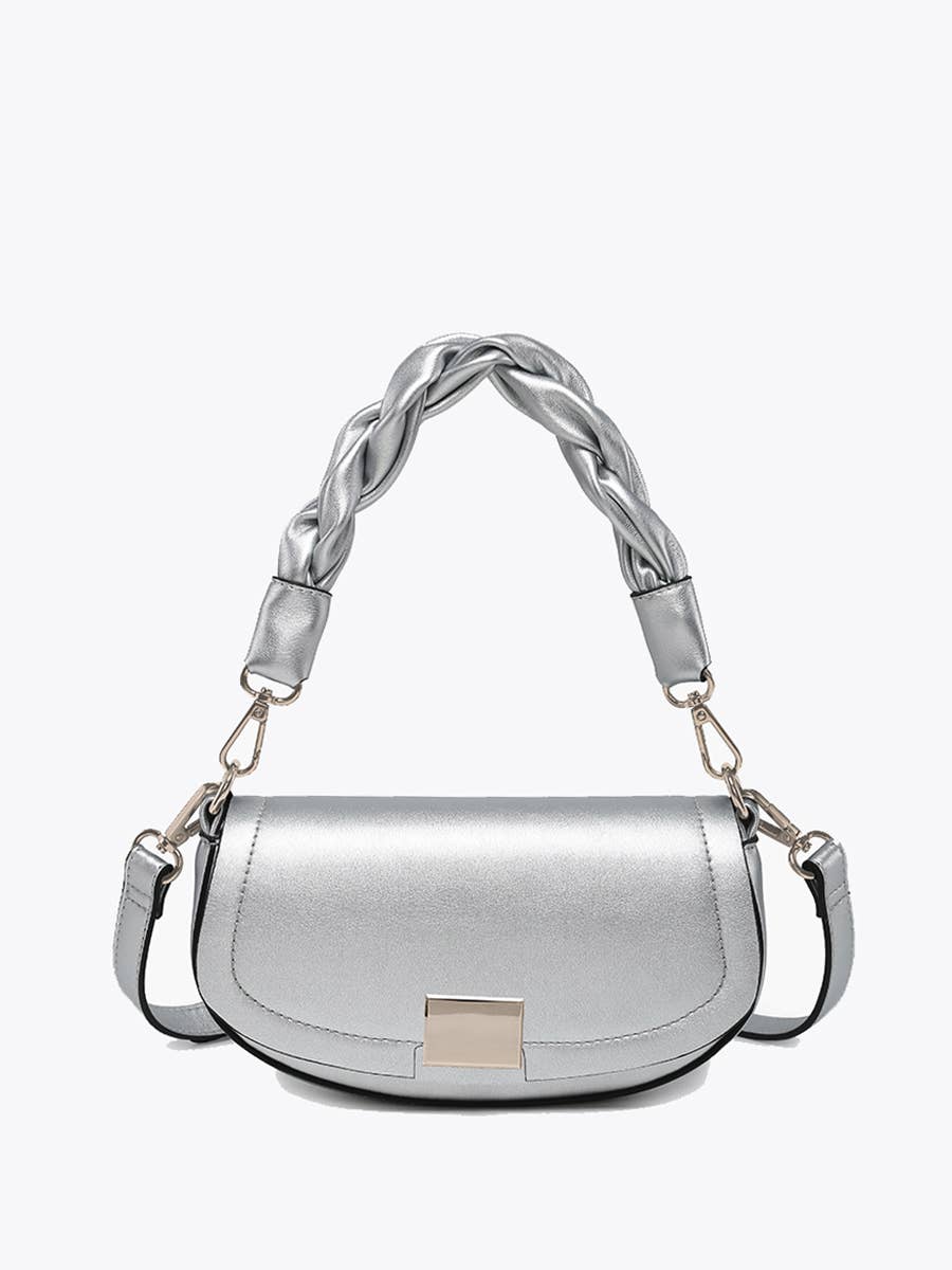 EH2708 Nylah Flapover Crossbody w/ Woven Strap