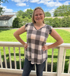 165 Gray V-Neck Open Back