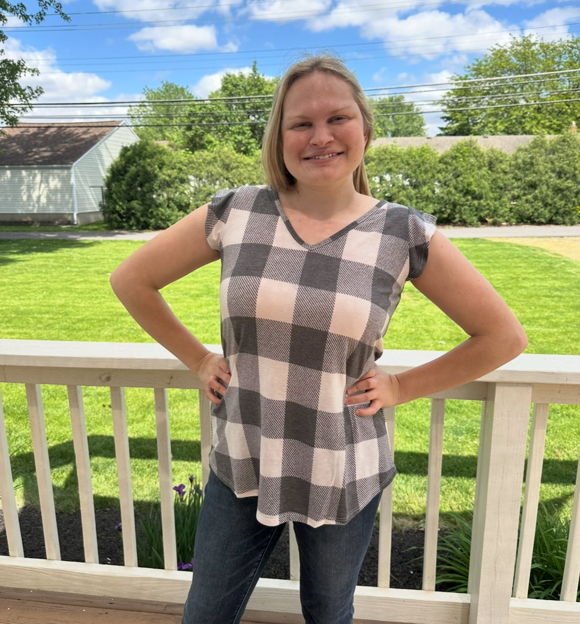 165 Gray V-Neck Open Back