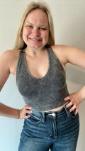 Ribbed Cropped Razorback Tank