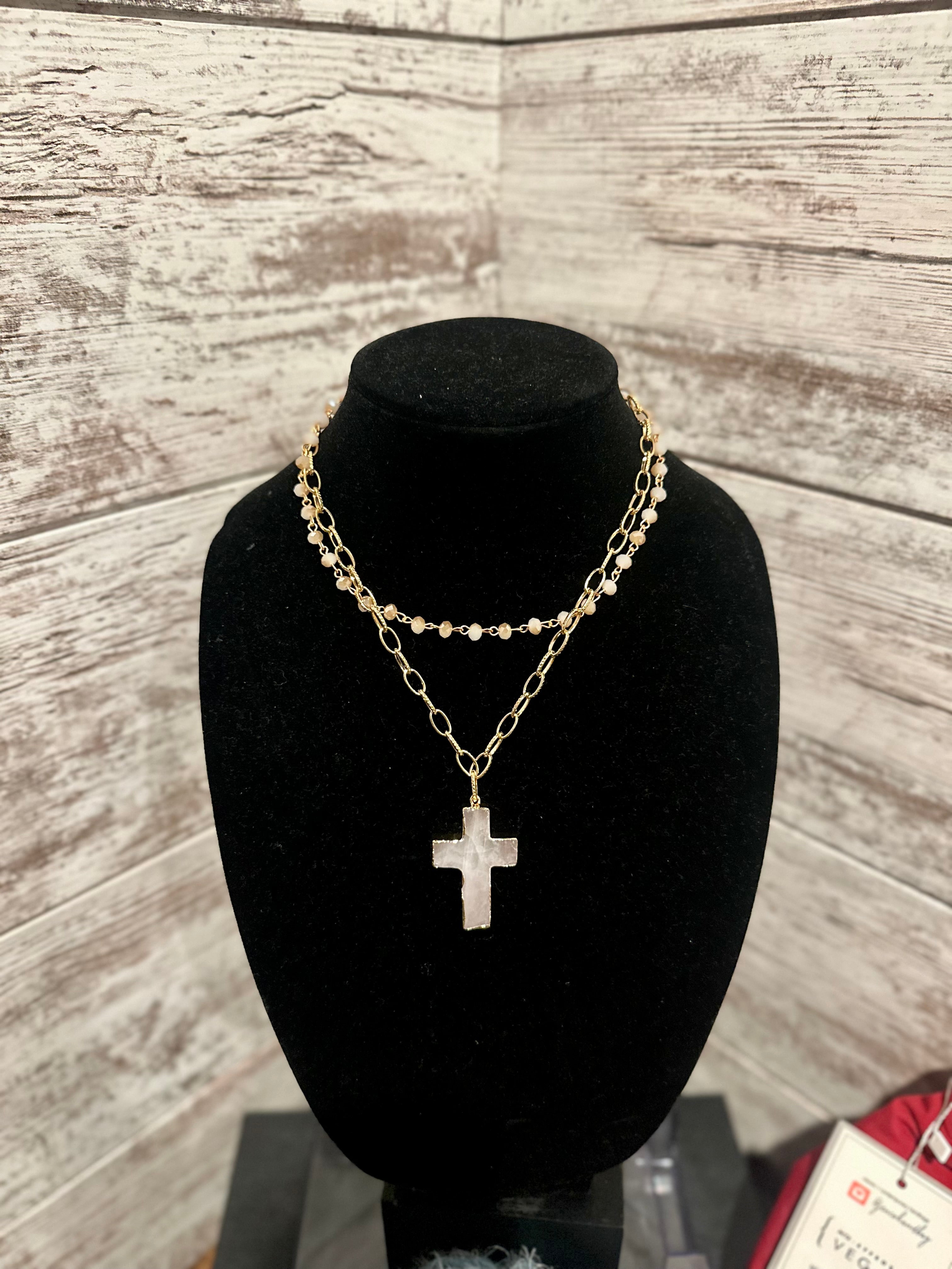 Gold Eve Cross Necklace
