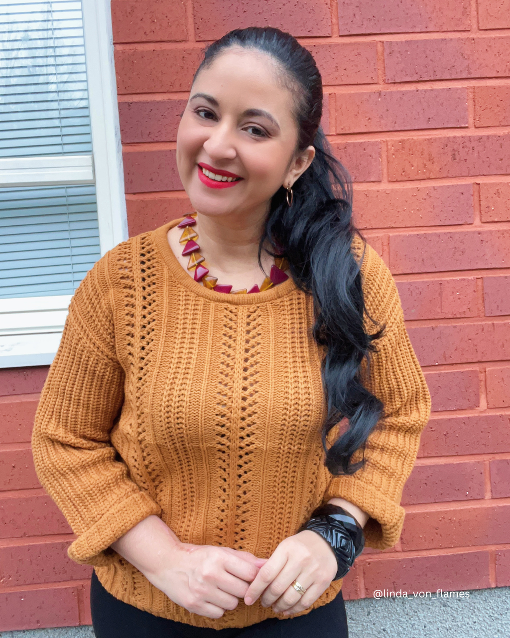 Leaf Crochet Detailed Rolled Up Sleeve Sweater