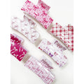 Bow Theme Printed Hair Claw Clips