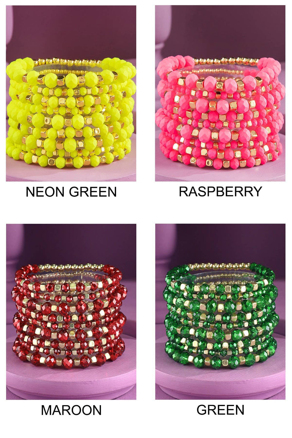 Colorful Stackable Beaded Bracelet