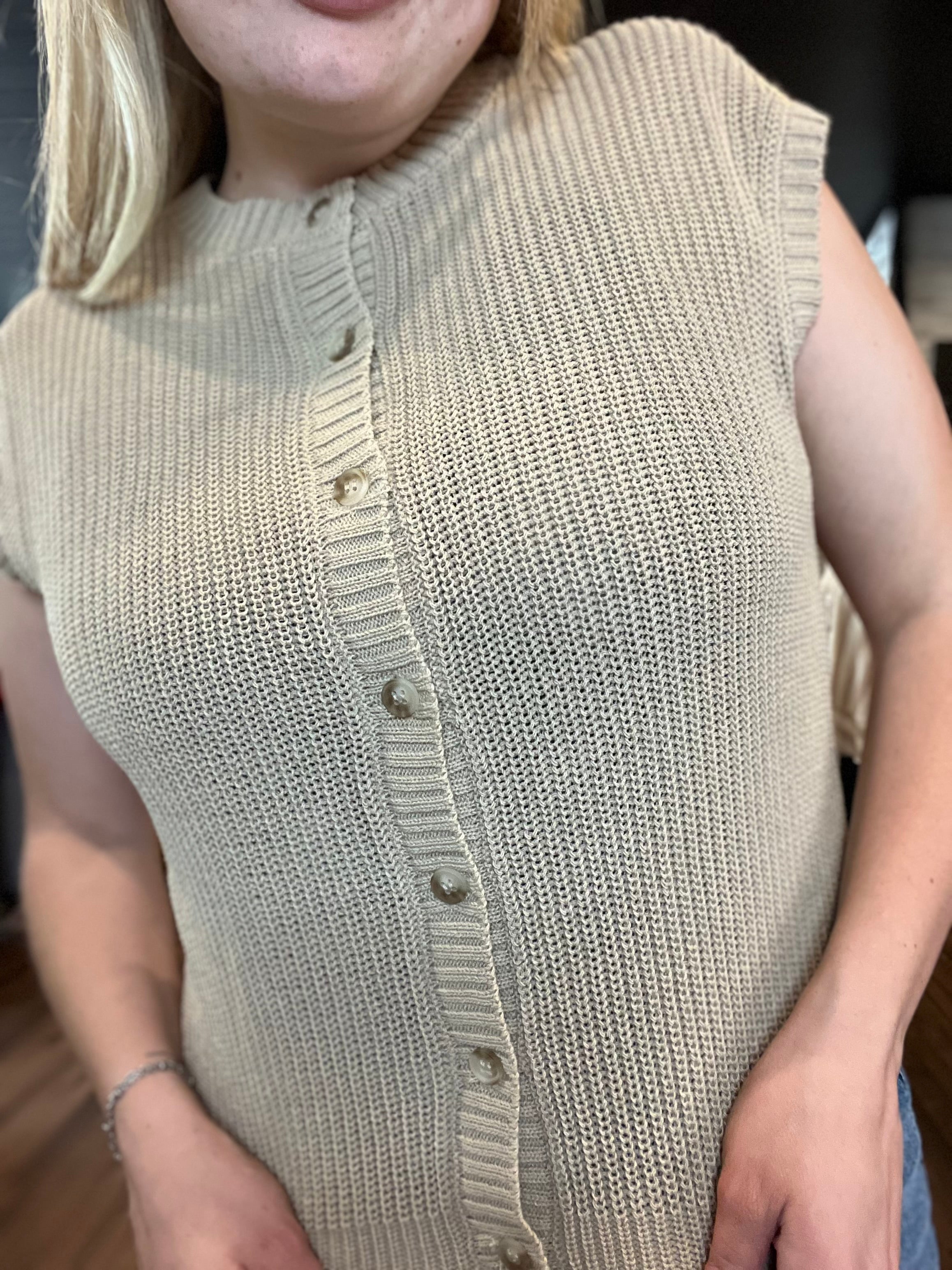 Khaki Knit Vest