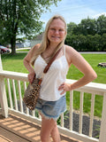 132- White Floral Lace Tank
