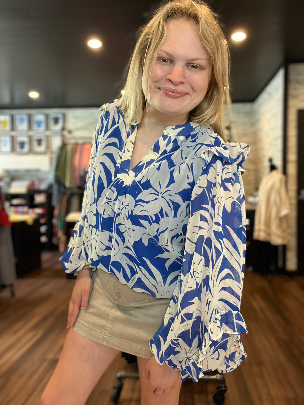 Royal Blue Blouse