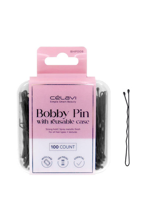 Célavi bobby pin set with pink packaging on a white background