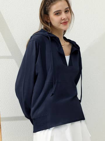 Basic Lightweight Pullover Hoodie Sweatshirt