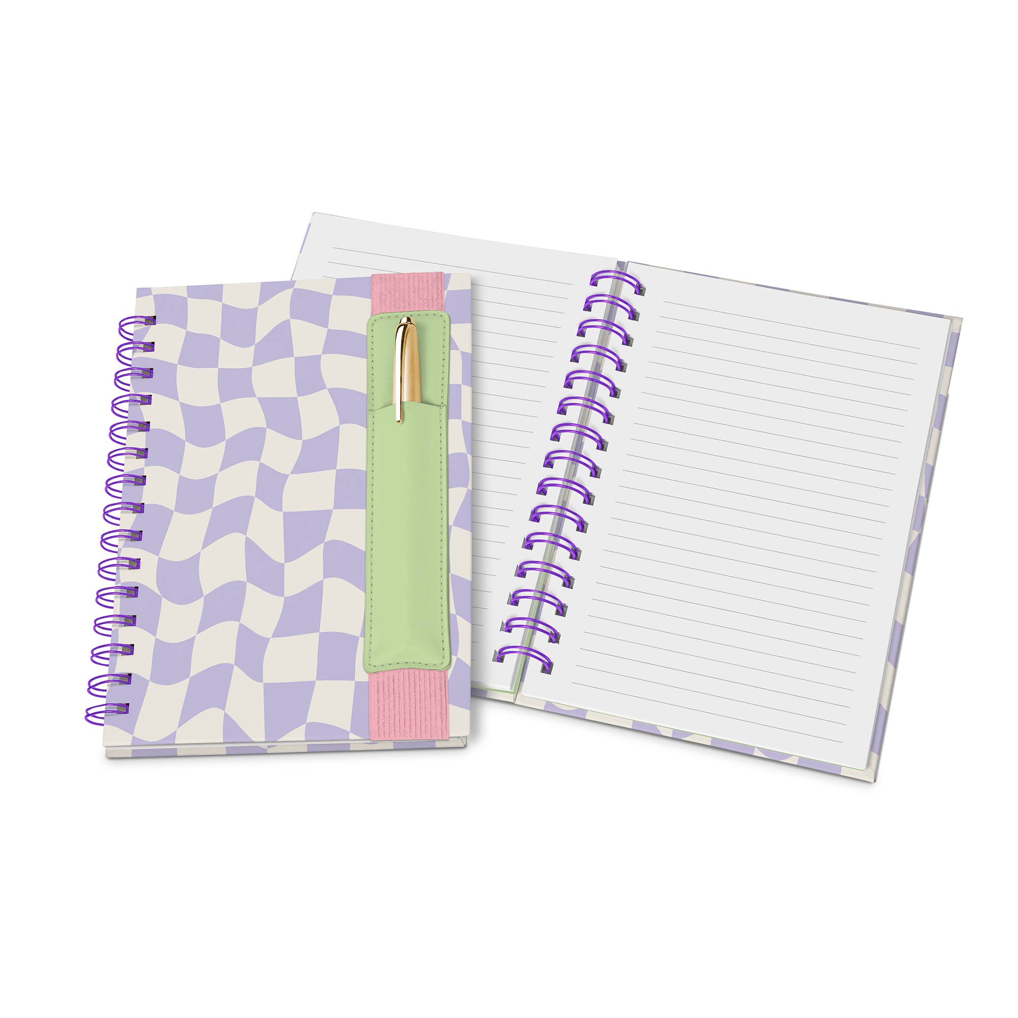 Checkered Oliver Notebook with Pen Pocket