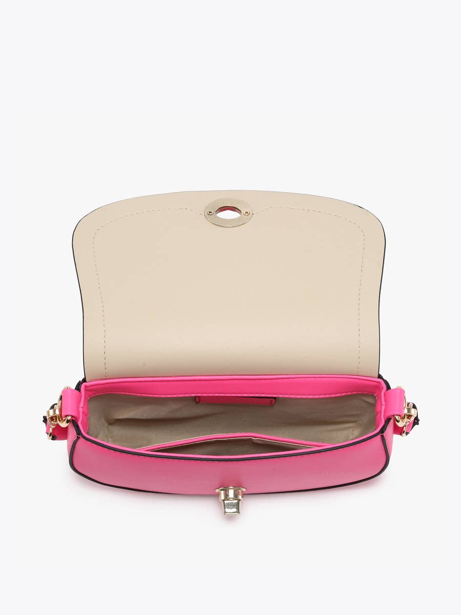 EH2708 Nylah Flapover Crossbody w/ Woven Strap