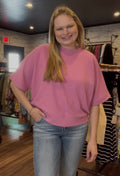 Candy Pink Comfort Blouse