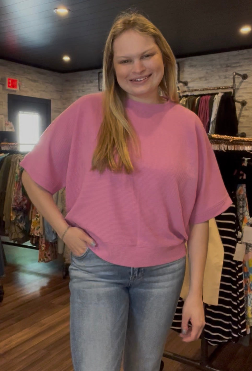 Candy Pink Comfort Blouse