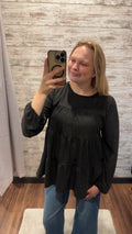 Black Tiered Top