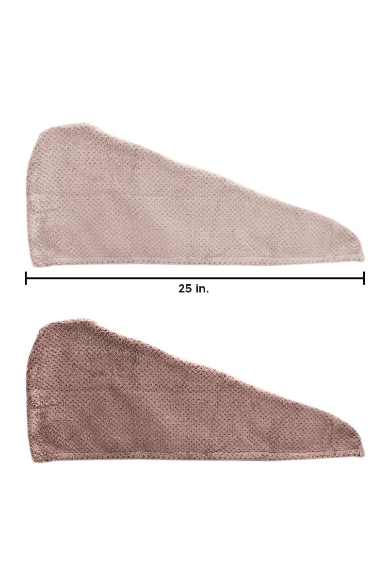 Two triangular microfiber cloths with a measurement label indicating 25 inches on a white background.