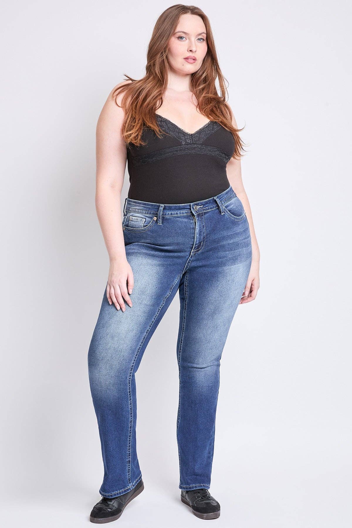Mid Rise Stretch Bootcut Jeans