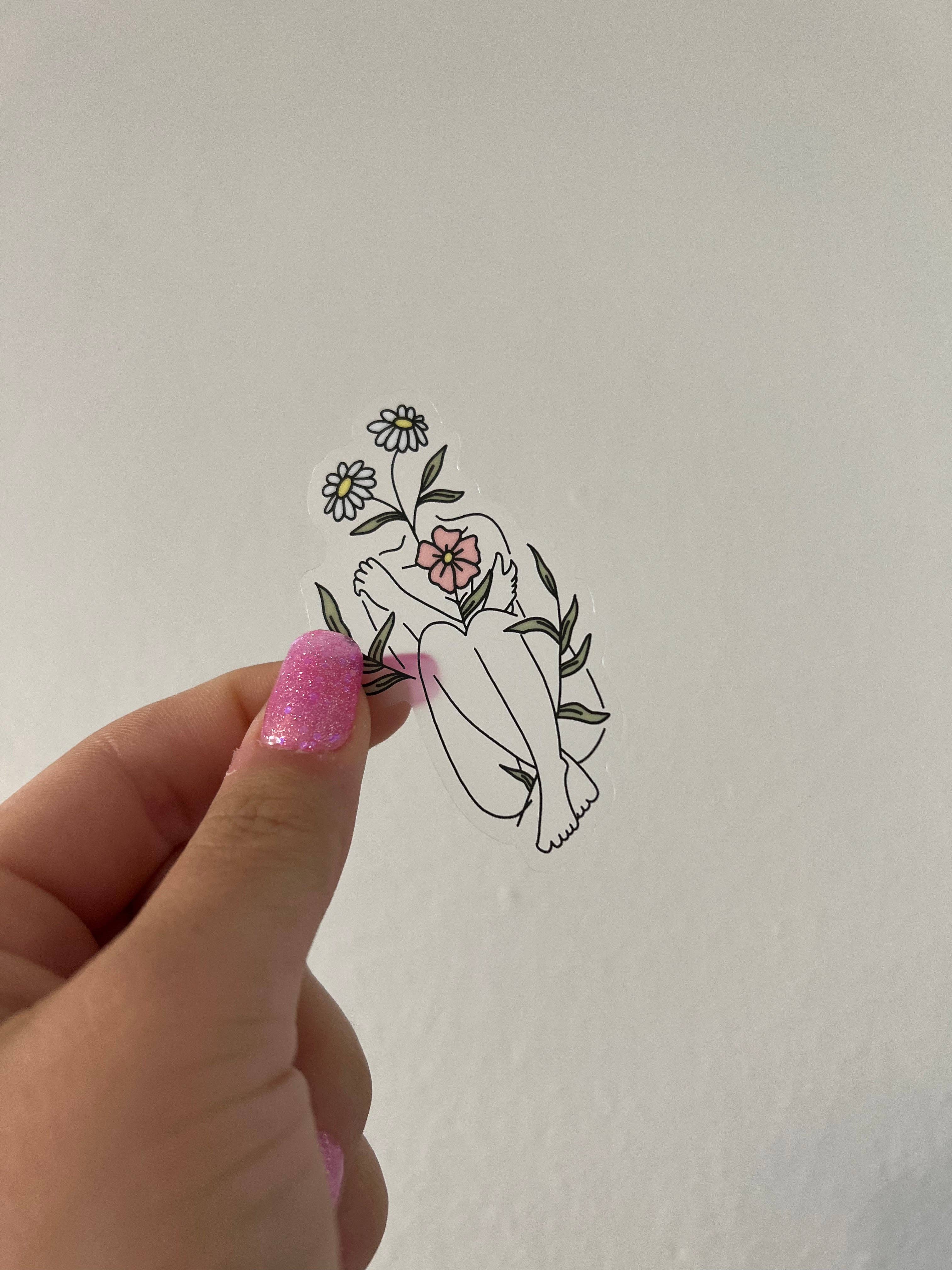 Clear Body Growth Mental Health Awareness Sticker