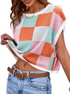Colorblocked Sweater Vest