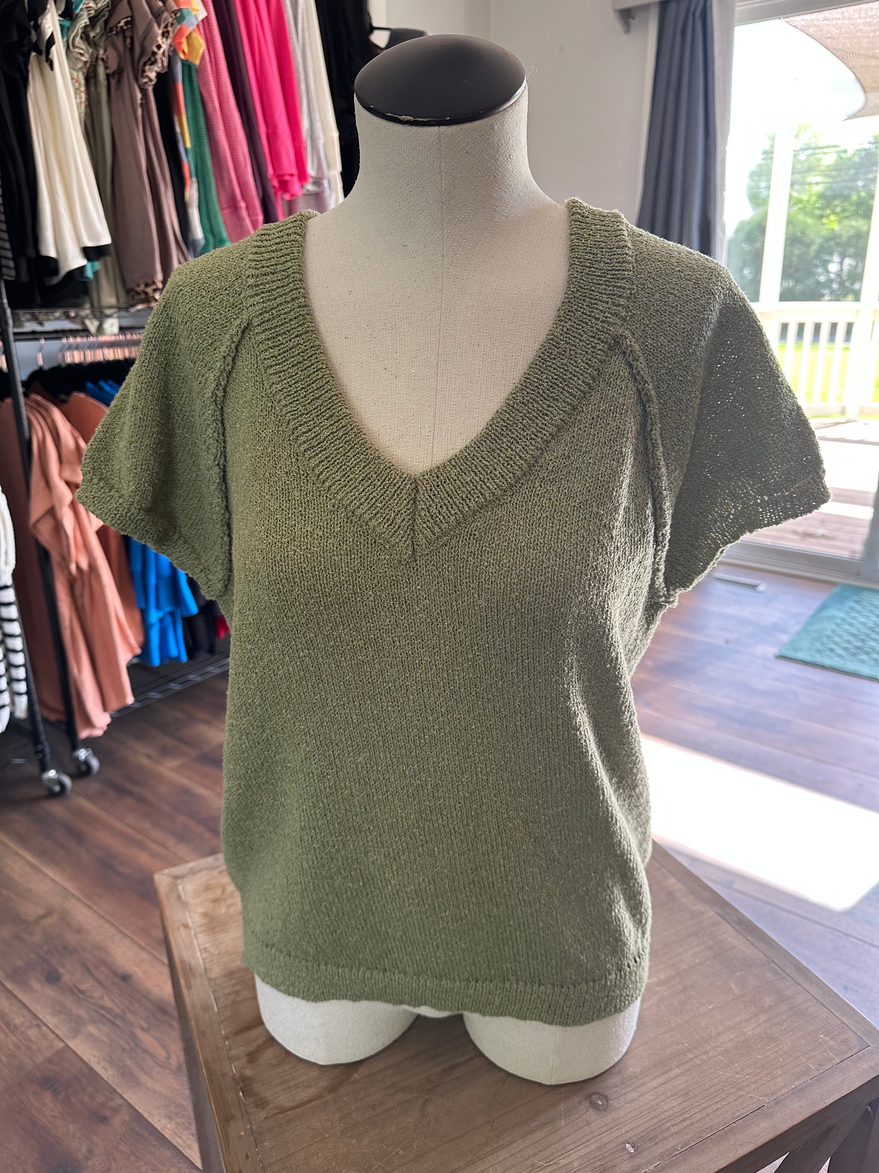137- Olive Green Sweater