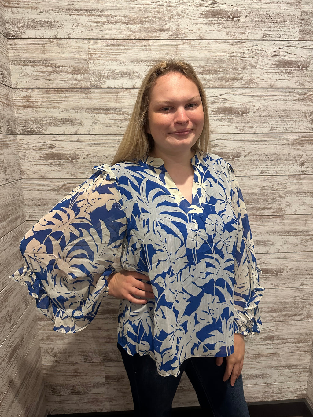 Royal Blue Blouse