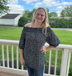 166/167 Off Shoulder Poke-A-Dot Blouse