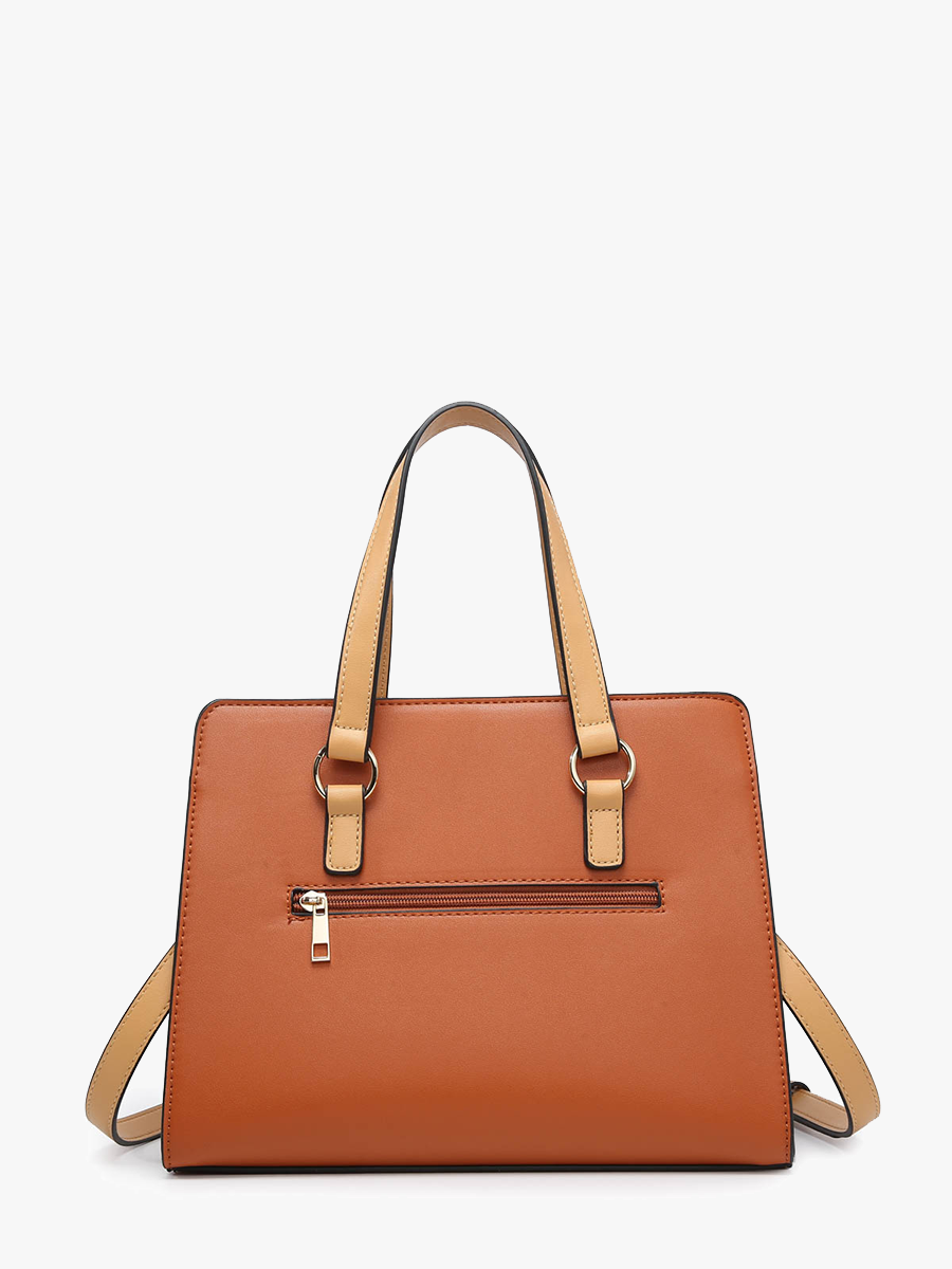 PP2048 Lexie Two-Tone Lion Satchel w/ Wallet