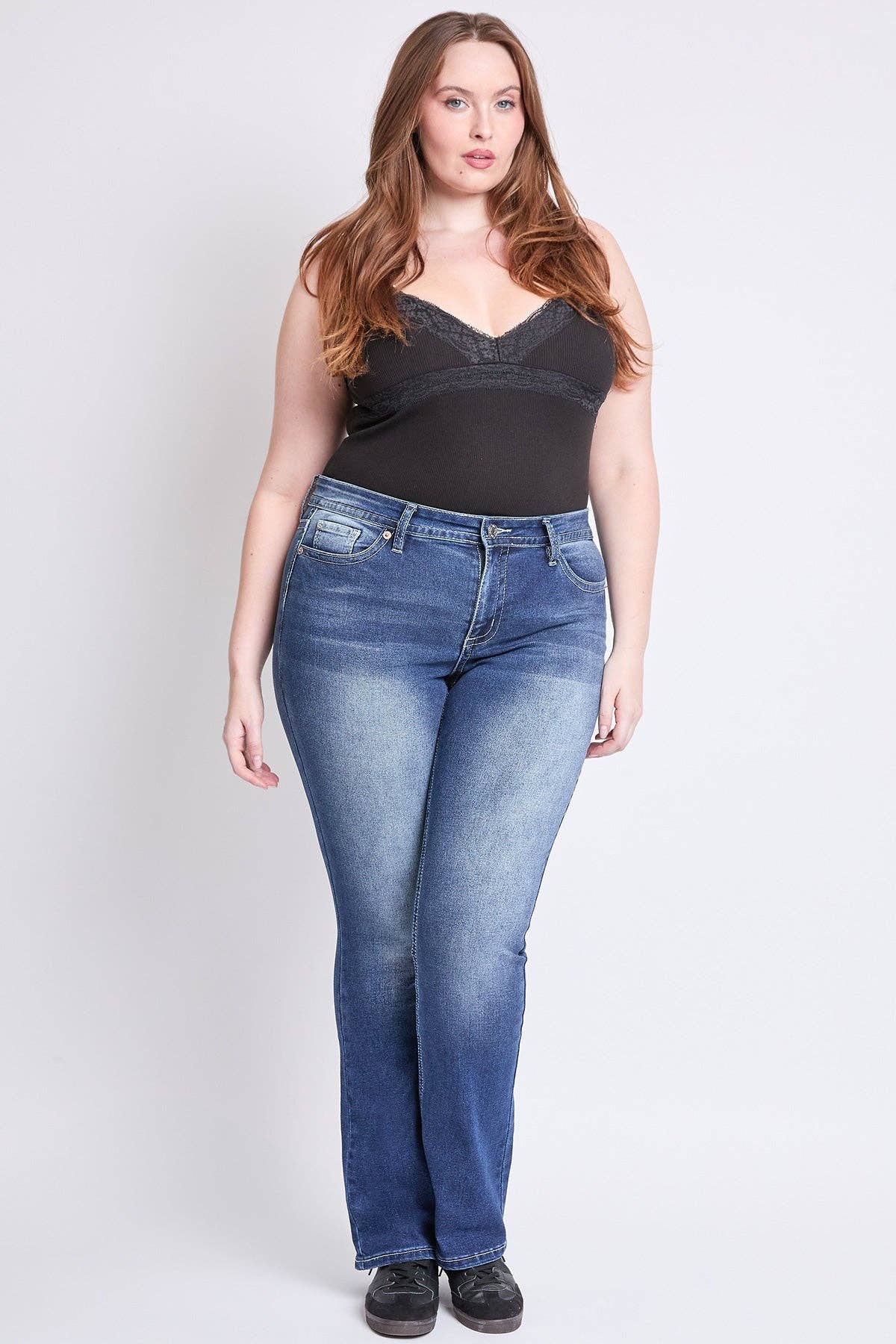 Mid Rise Stretch Bootcut Jeans