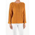 Leaf Crochet Detailed Rolled Up Sleeve Sweater