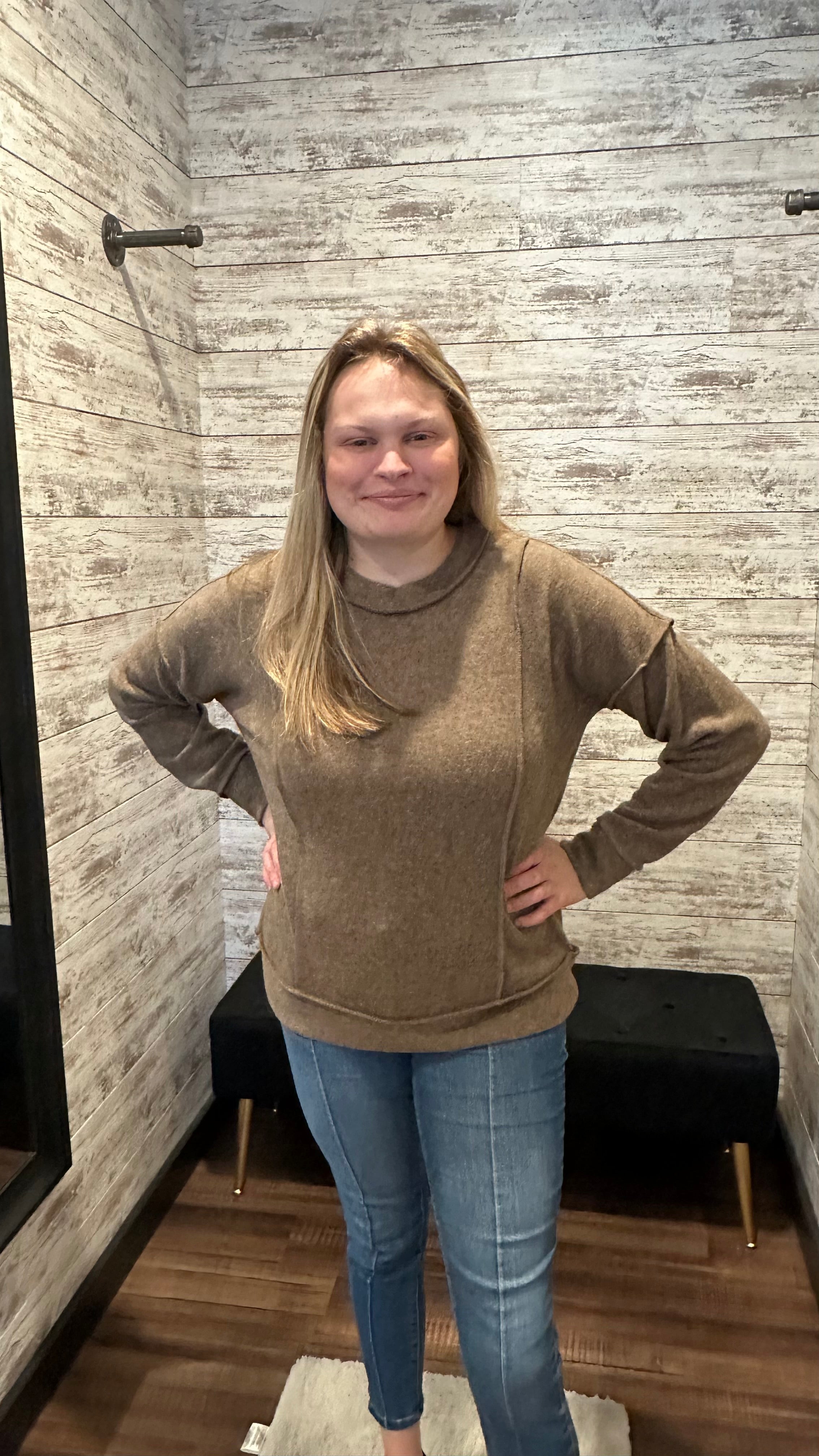 Hacci Drop Shoulder Sweater