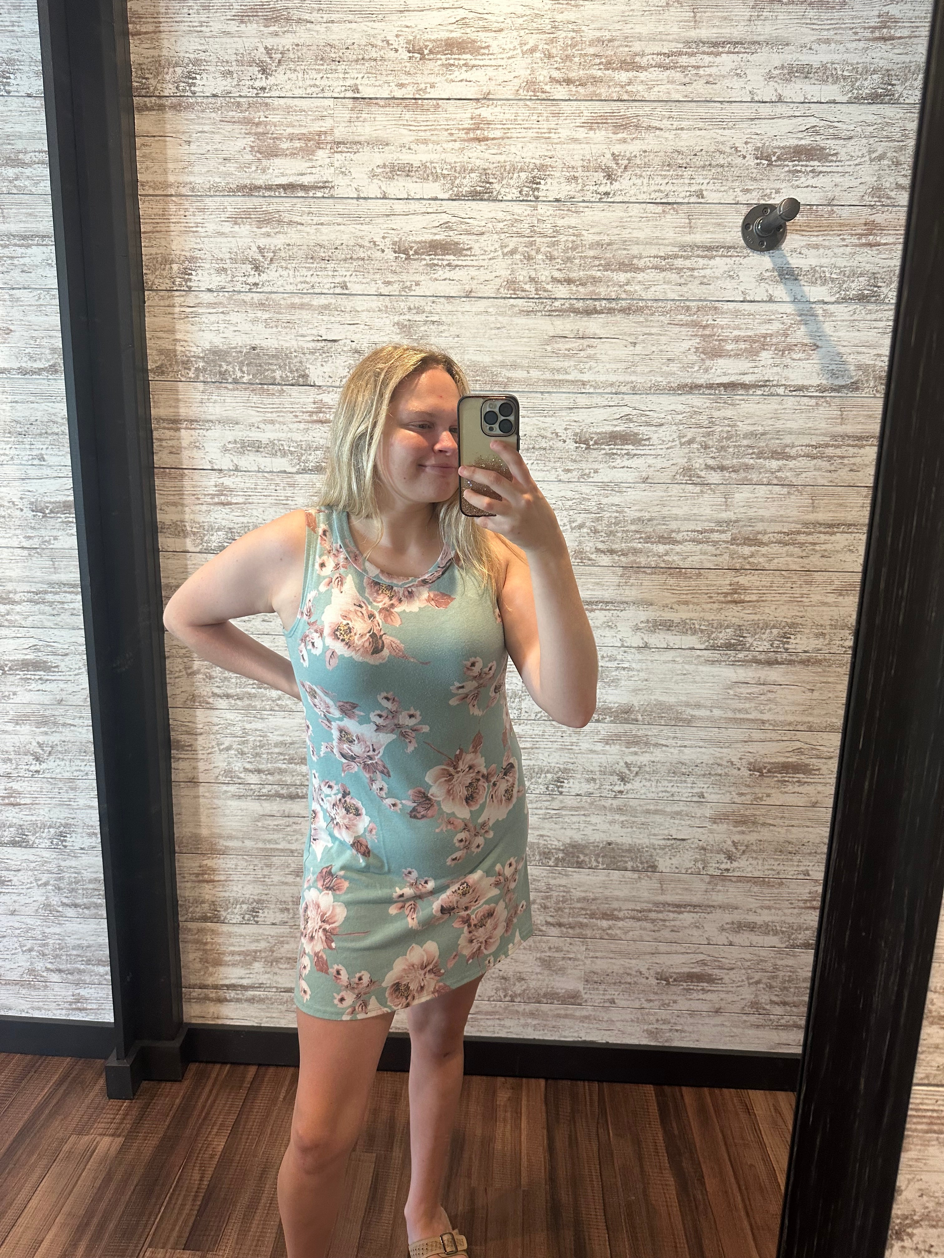 Floral Print Tank Dress