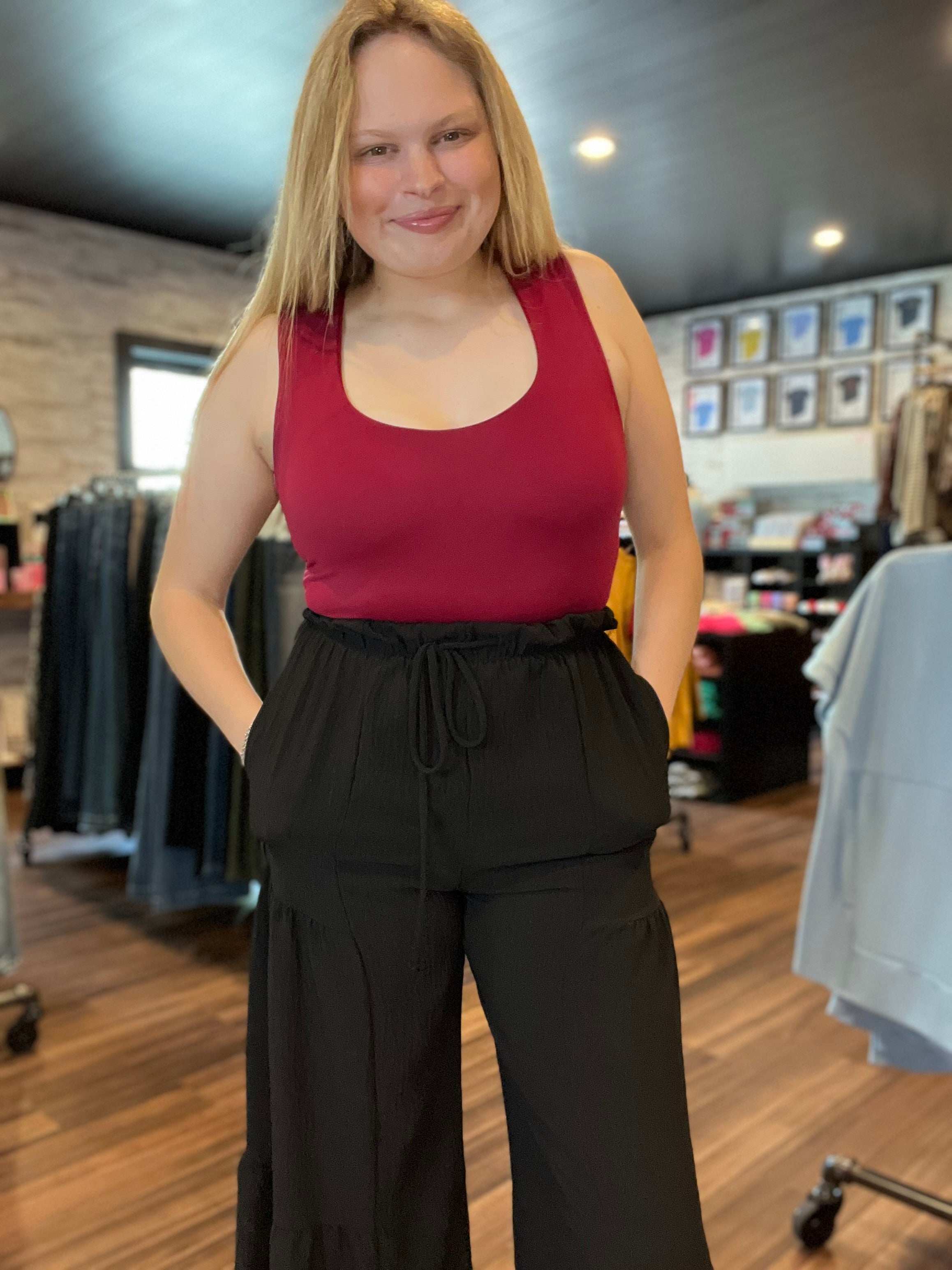 Black Flowy Pants