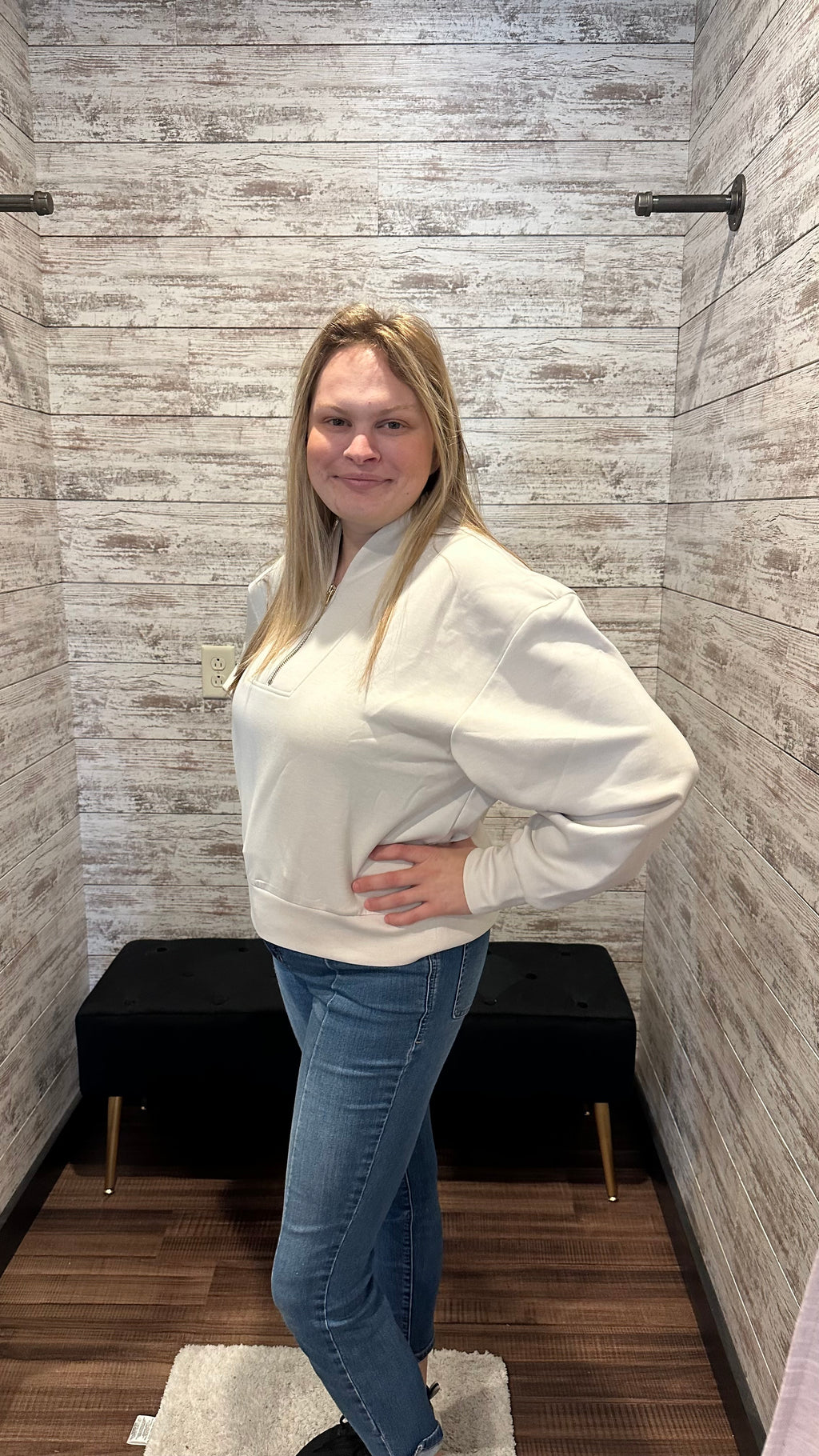 Sand Beige Fleece Half Zips