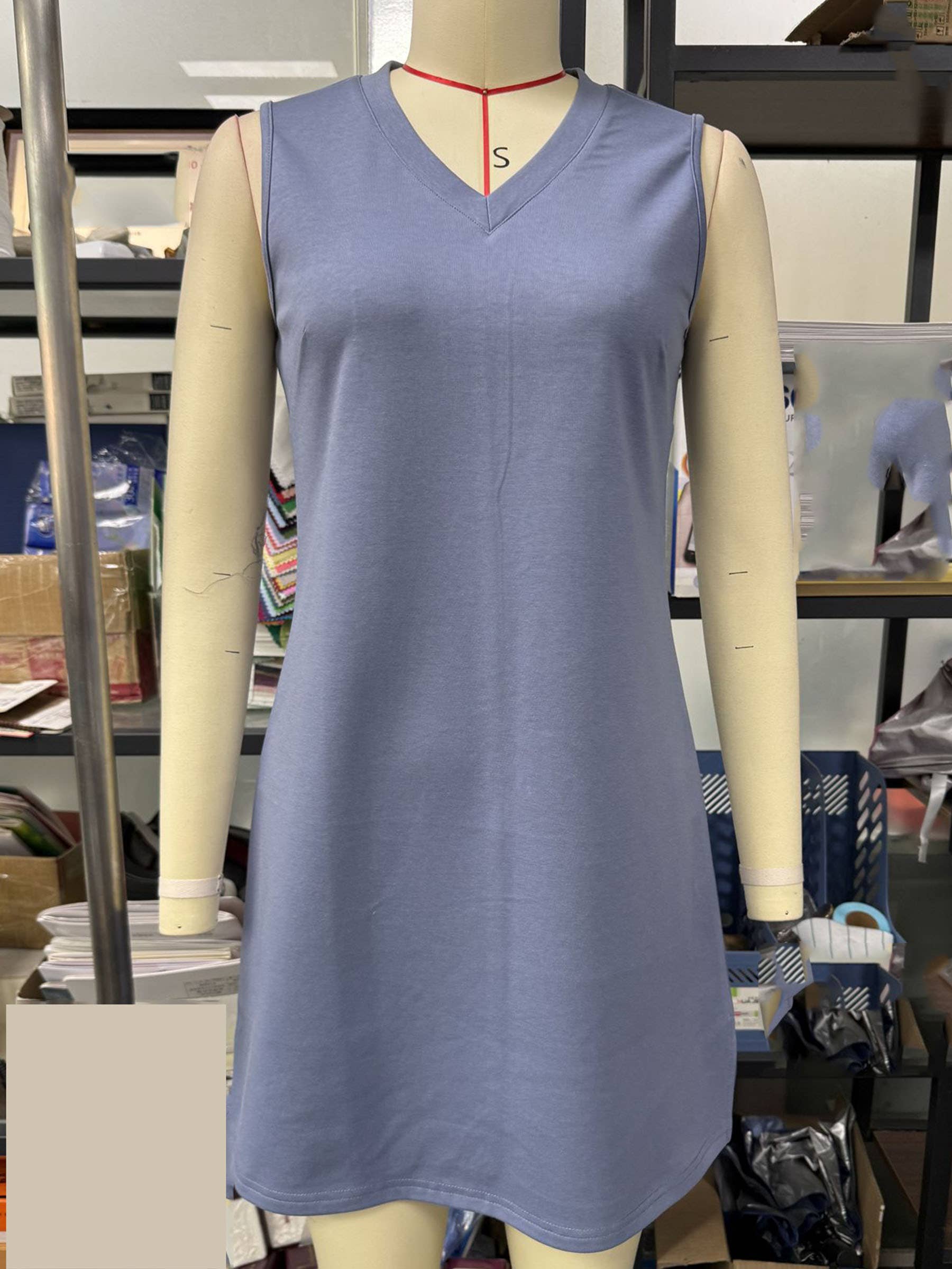 Solid Sleeveless Tank Dress