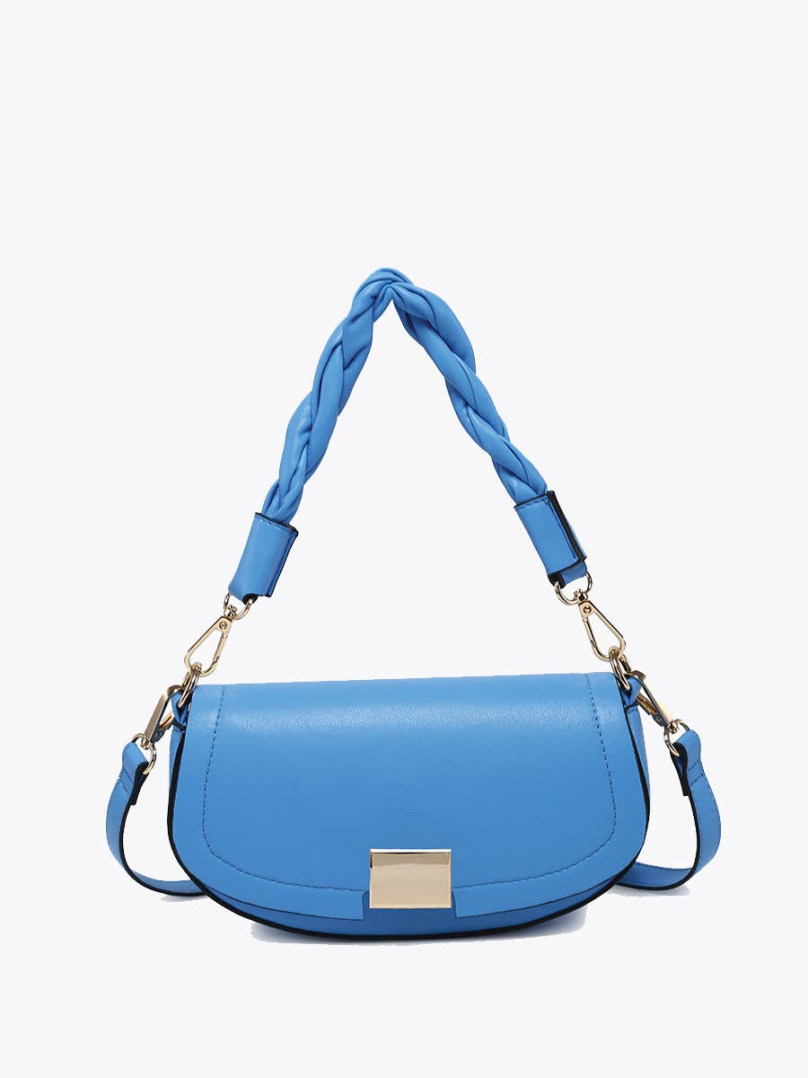 EH2708 Nylah Flapover Crossbody w/ Woven Strap