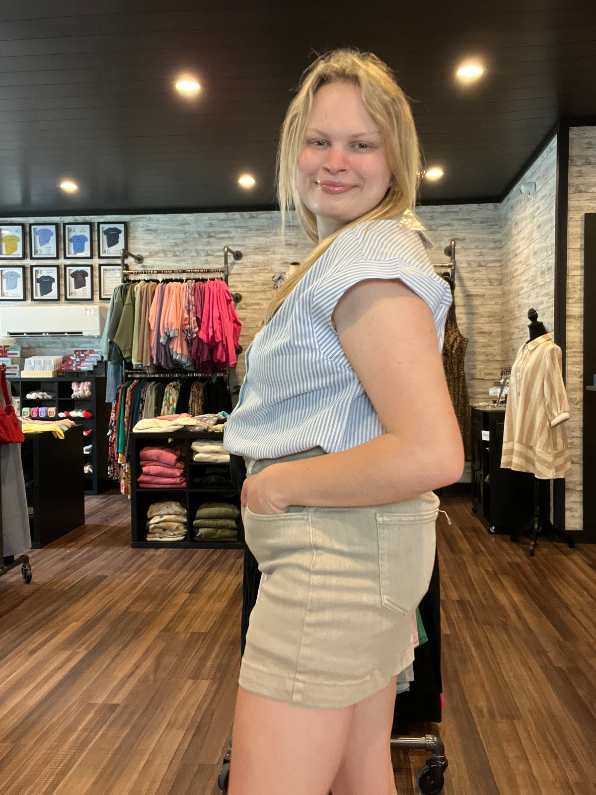 Light Blue Button Down Blouse