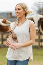 Basic V Neck Cotton Tank Top