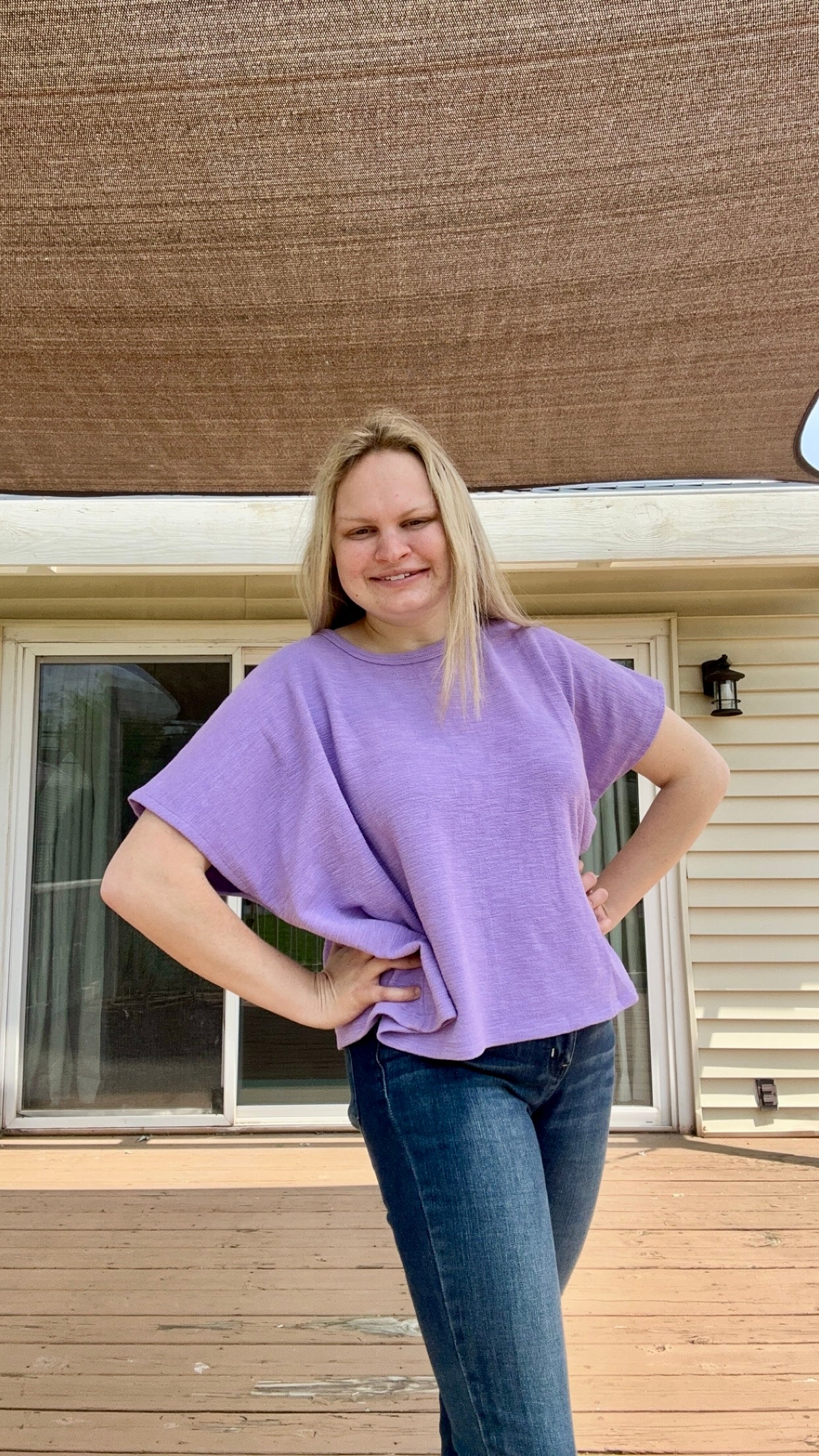 Lavender Oversized Slub Tee