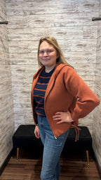 Navy Striped Sweater Top