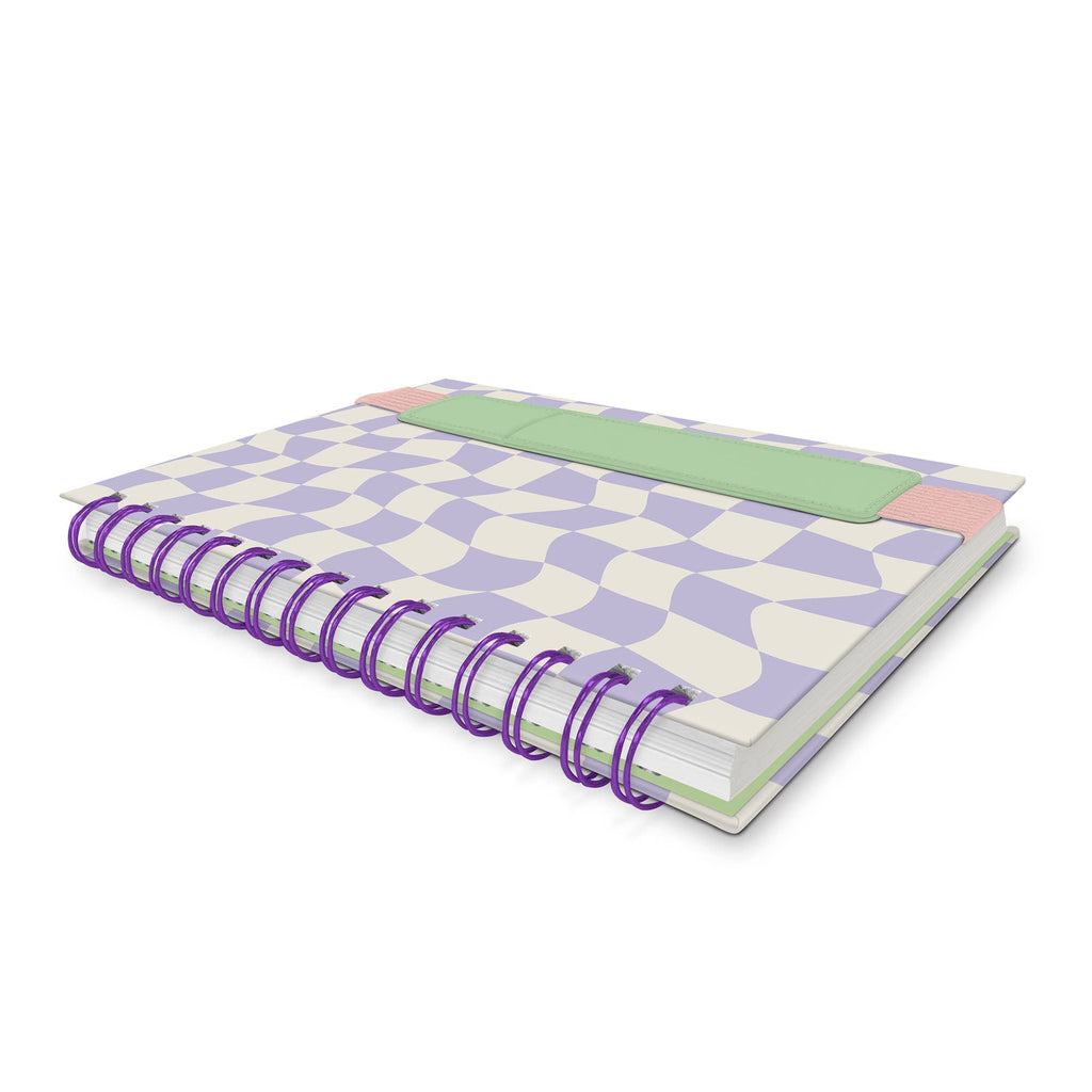 Checkered Oliver Notebook with Pen Pocket