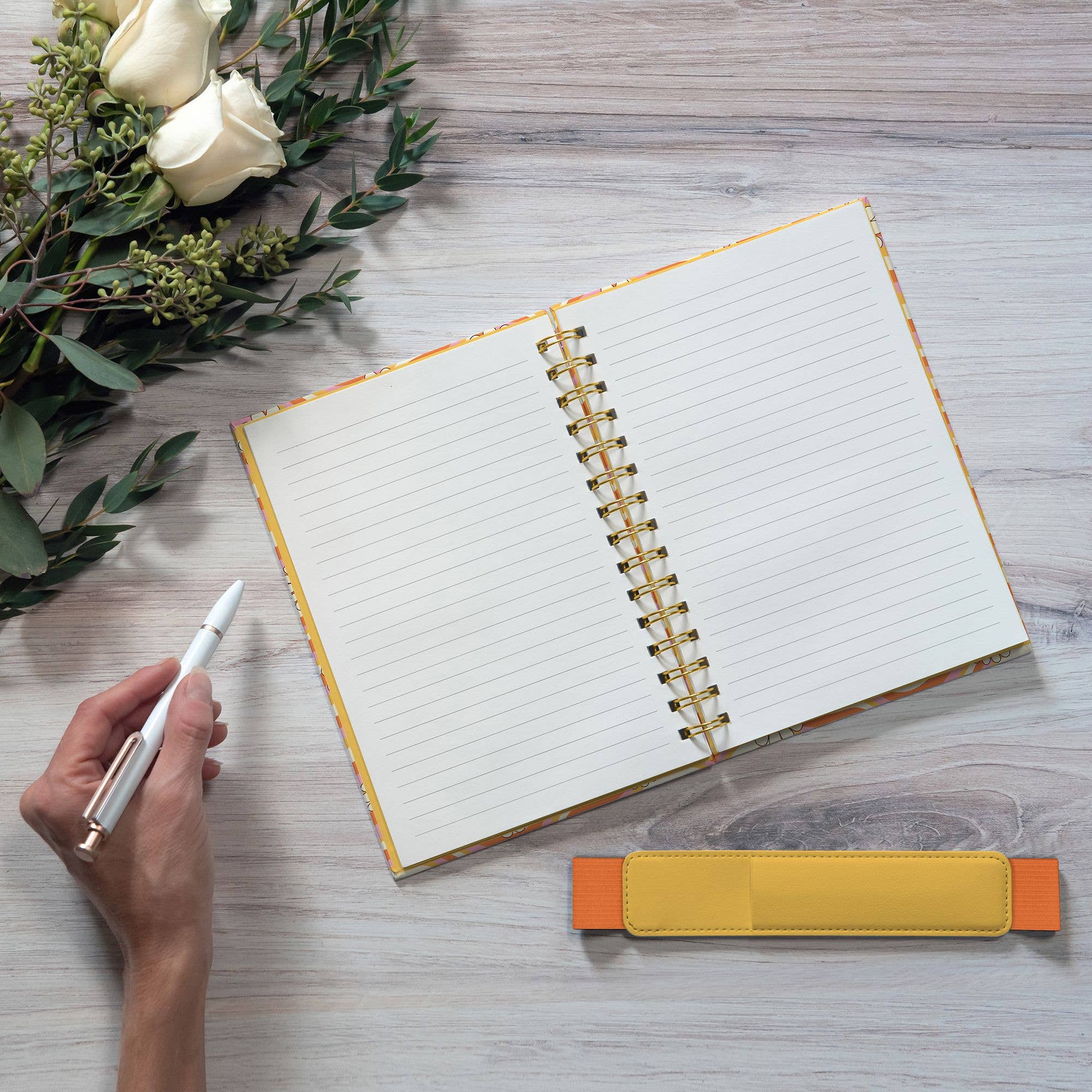 Waves of Melody Notebook with Pen Pocket
