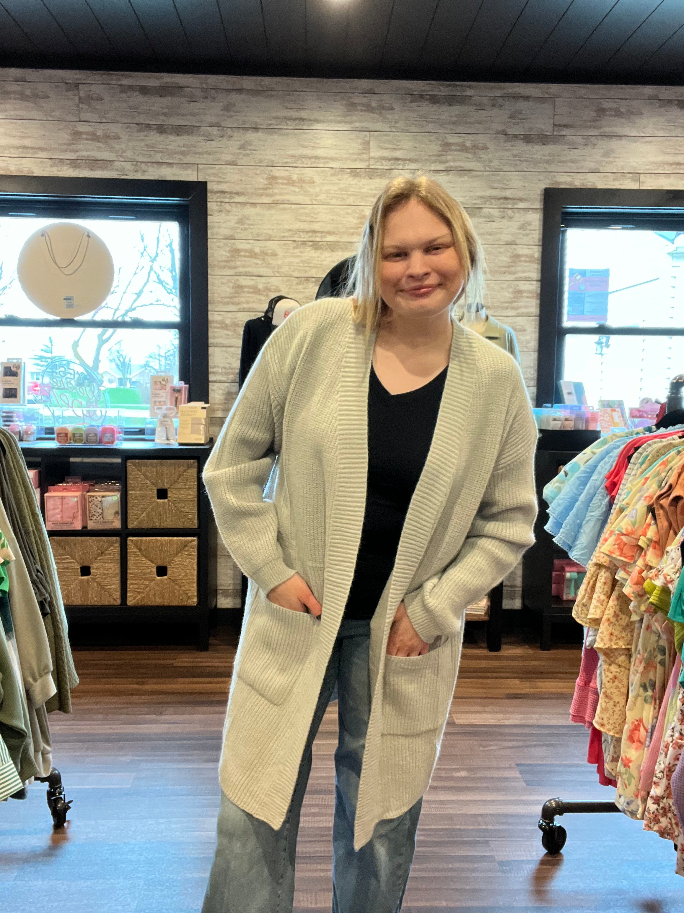 Gray Layla Sweater Cardigan