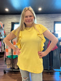 Yellow Ribbed Blouse